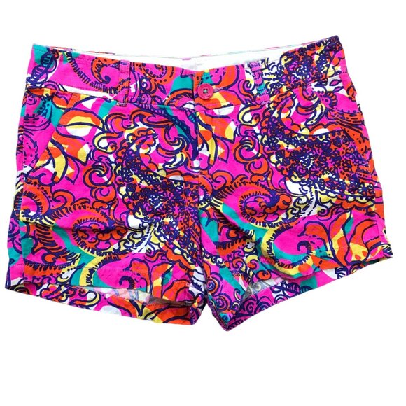 Lilly Pulitzer The Callahan Short Women's Size‎ 4 Textured Paisley Print Cotton - Picture 1 of 11